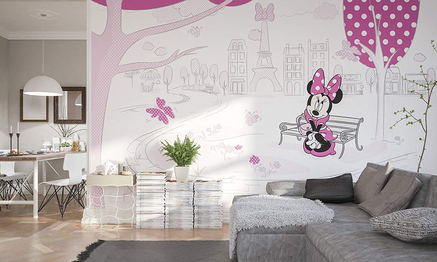 &Apos;Komar 023 Dvd4 Disney "Minnie Mouse In Paris Non-Woven Photo Wallpape