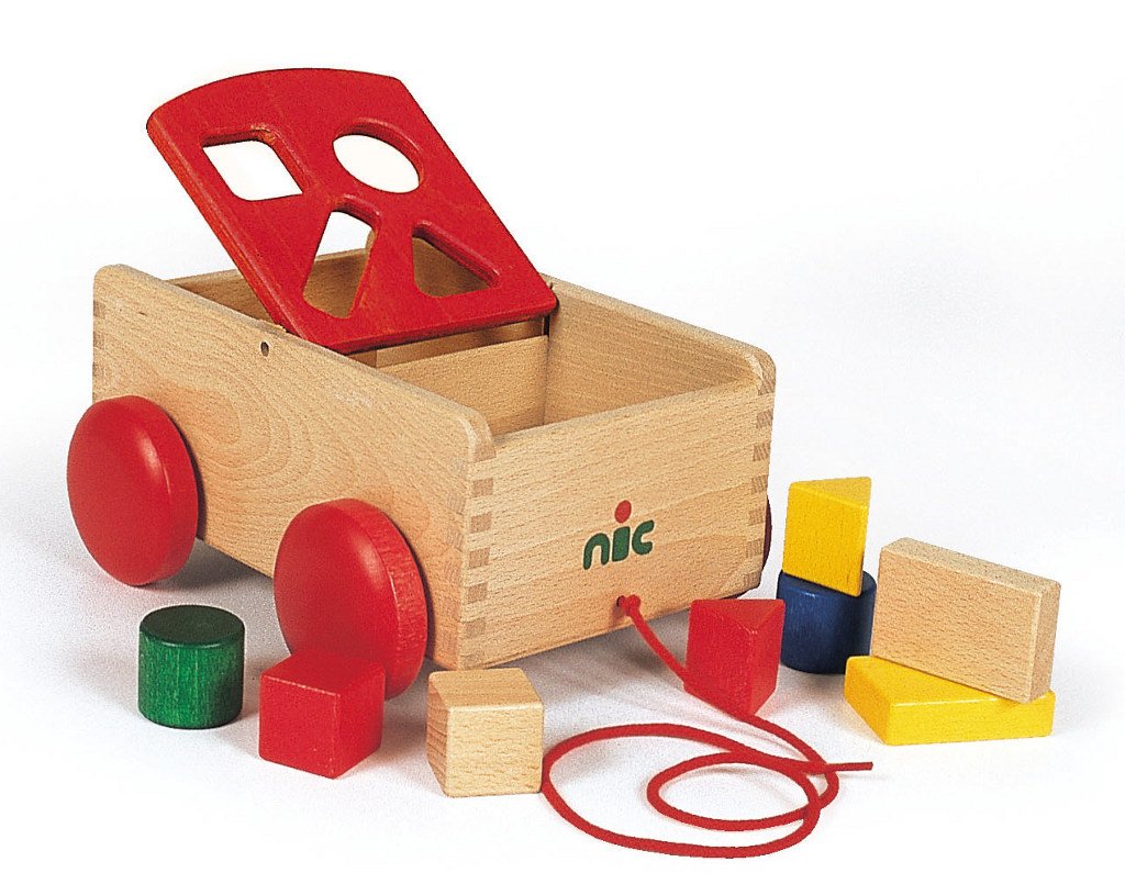 nic - holzspielzeug Nic Wooden Toy Trolley Red