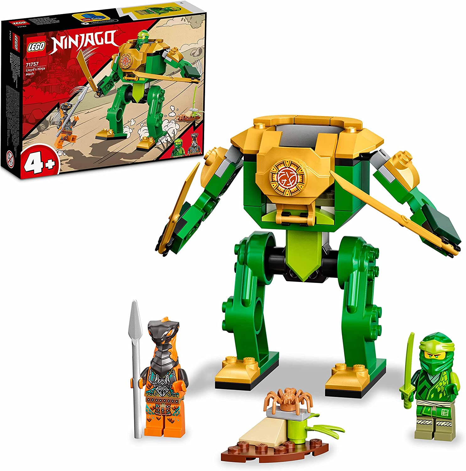 LEGO 71757 NINJAGO Lloyds Ninja-Mech, Actionfigur für Kinder ab 4 Jahren, S