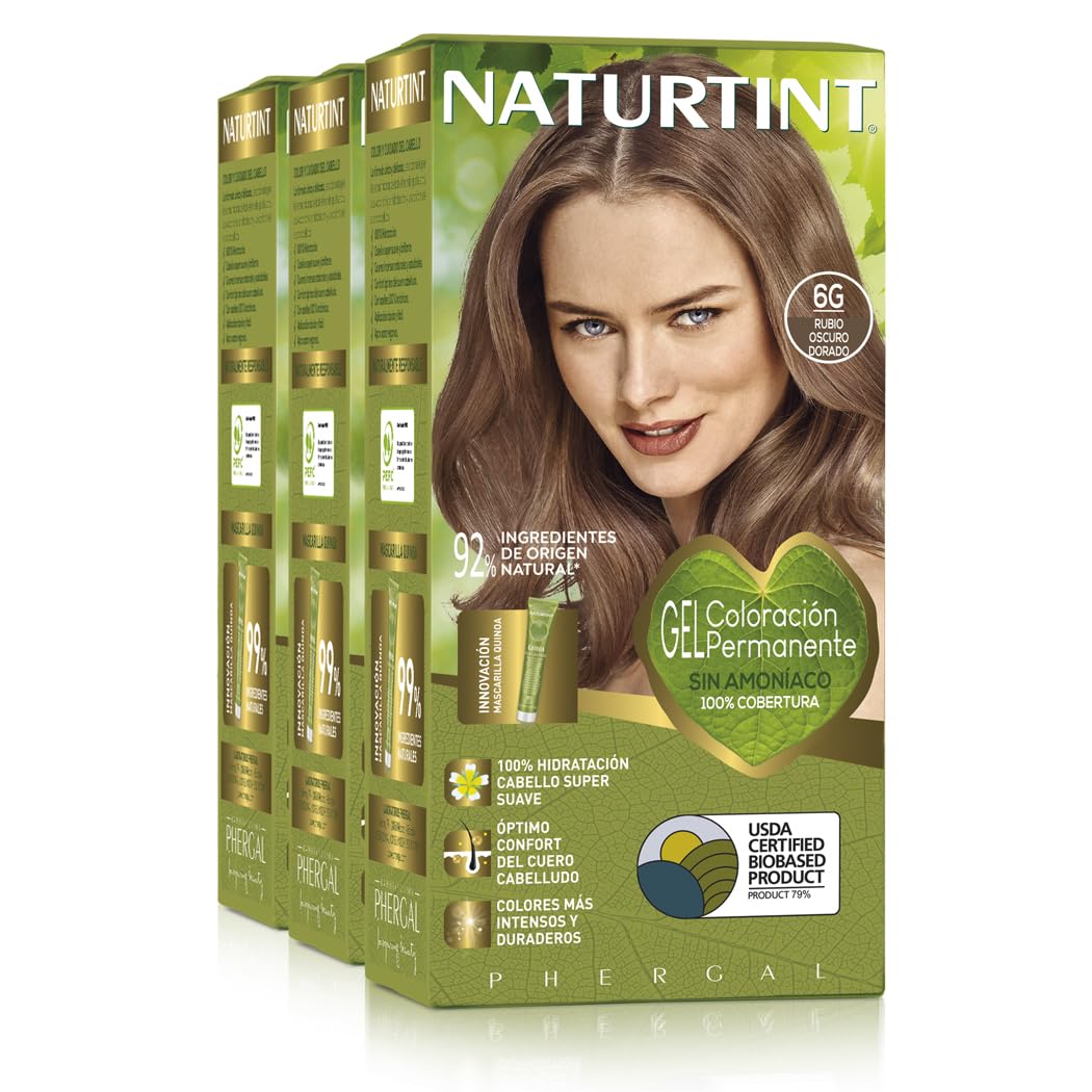 Naturtint Hair color without ammonia, with a high percentage of natural ingredients, 170 ml (x3)