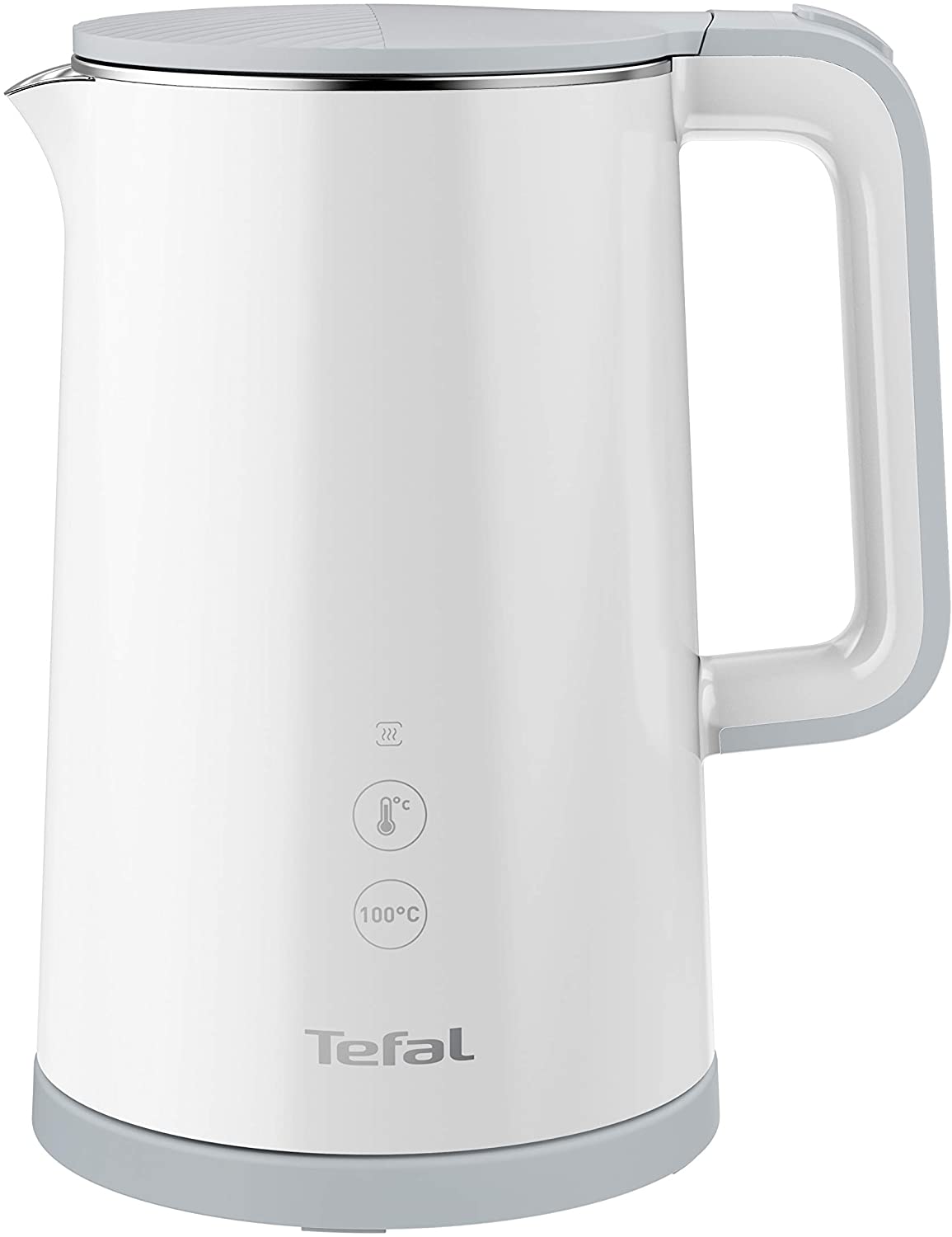 Tefal KO6931 Sense Kettle, 1.5 Litre Capacity, Digital Display, 5 Temperature Levels, 360° Base, Water Level, Removable Limescale Filter, 30 Minutes Keep Warm Function, White