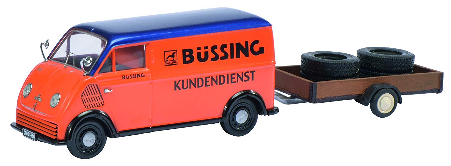 In 1949, Dkw Quick Truck "Büssing" [Schuco 450238900], With Trailer And 2 T