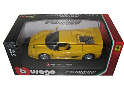 1996 Ferrari F50 [Bburago 26010], Yellow, 1: 24 Die Cast