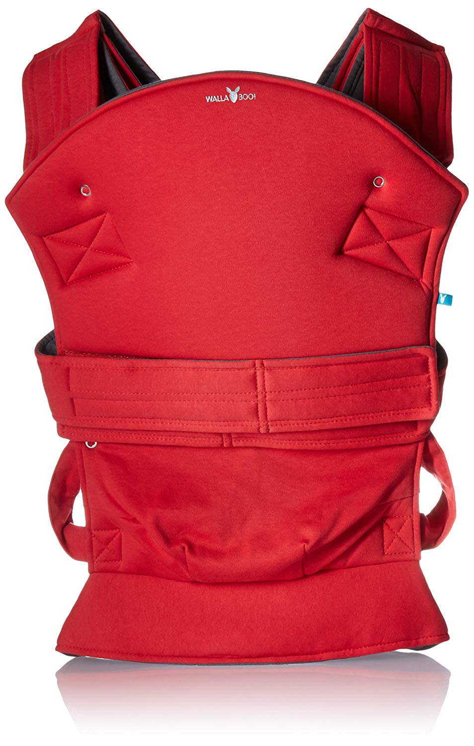 Wallaboo Easy Baby Carrier, Compact Stomach and Hip Carrier, Praltic Ergonomic Baby and Child Carrier, Suitable for Newborns, 2 Carrying Positions, 100% Cotton, Colour: Red