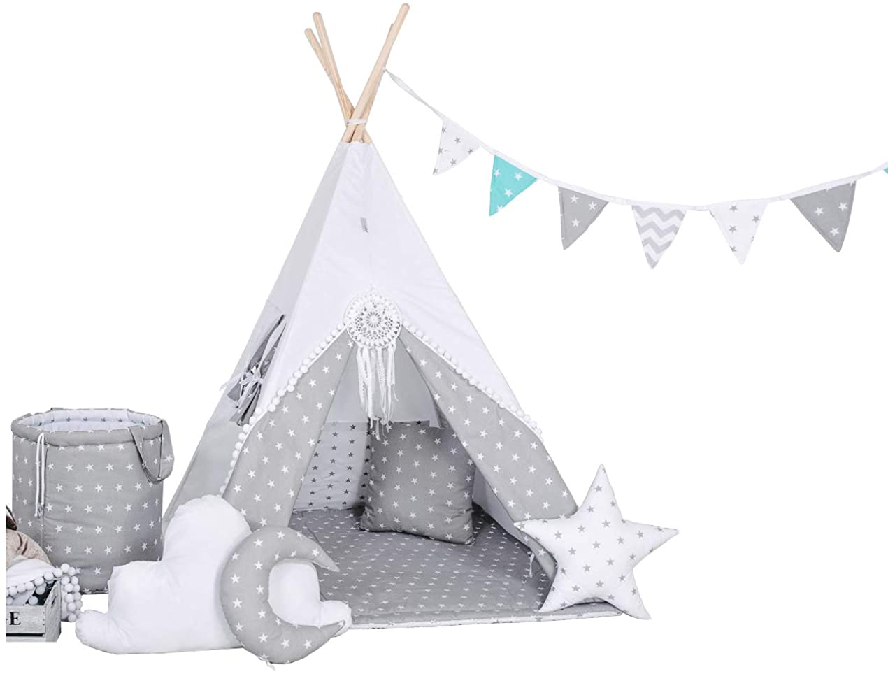 Golden Kids Childrens Play Tent / Teepee / Tipi Set For Children, For Indo