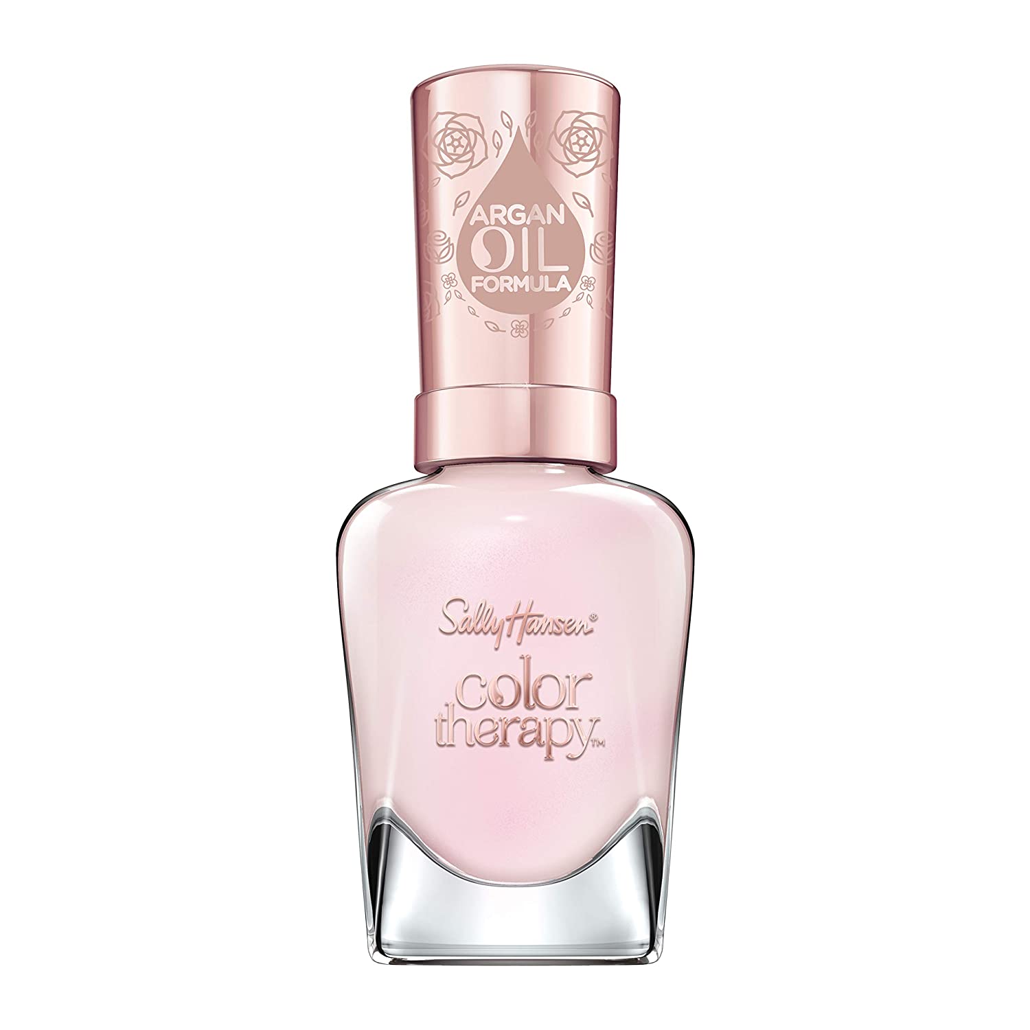 Sally Hansen Color Therapy Nail Polish Colour 524 Freesia Fancy Nourishing Colour Polish with Argan Oil and Matt Finish (Ivory) 14.7 ml