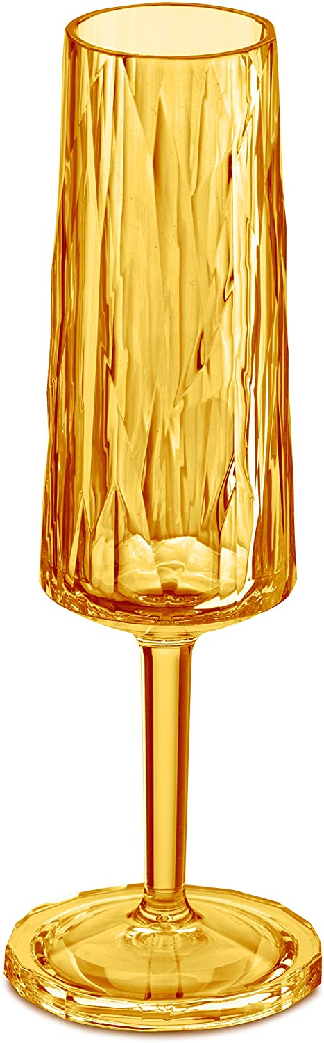 Koziol 3400651 CLUB NO. 5 Champagne Flute, Transparent Amber