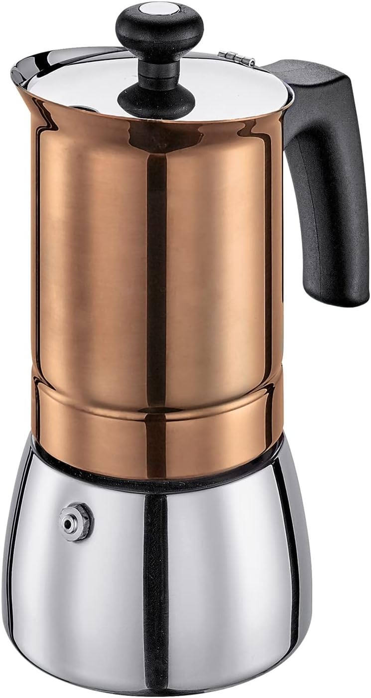 Tosca Espresso Maker 4 Cups Coffee Maker Mocha Pot Induction Copper Cilio