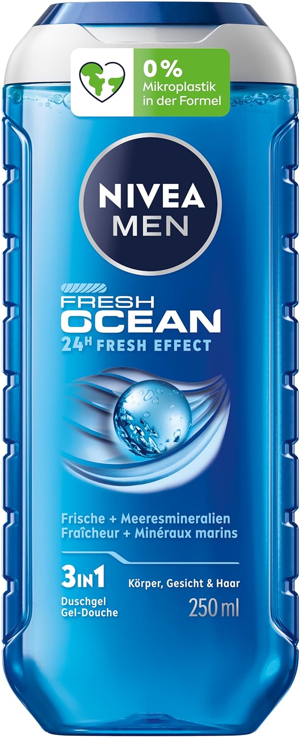 NIVEA MEN Fresh Ocean24H 3-in-1 Shower Gel Fresh Effect 250 ml