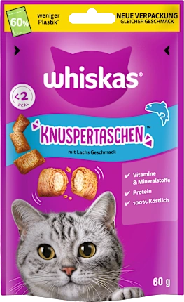Cat treats crispy pockets with salmon, 60 g