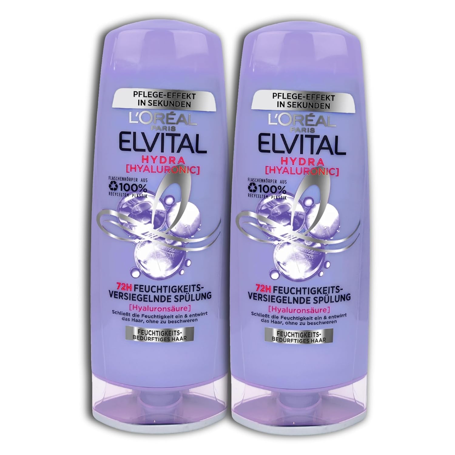 Loreal Elvital Hydra Hyaluronic Moisturizing Conditioner 2 x 250 ml Pack of 2