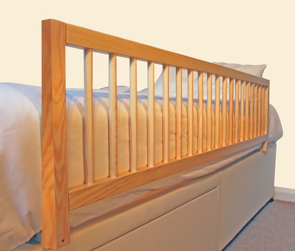 Safetots Extra Wide Natural Wooden Bed Rail