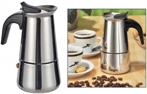 Gravidus Coffee Maker 2 Cup Espresso Maker Stainless Steel