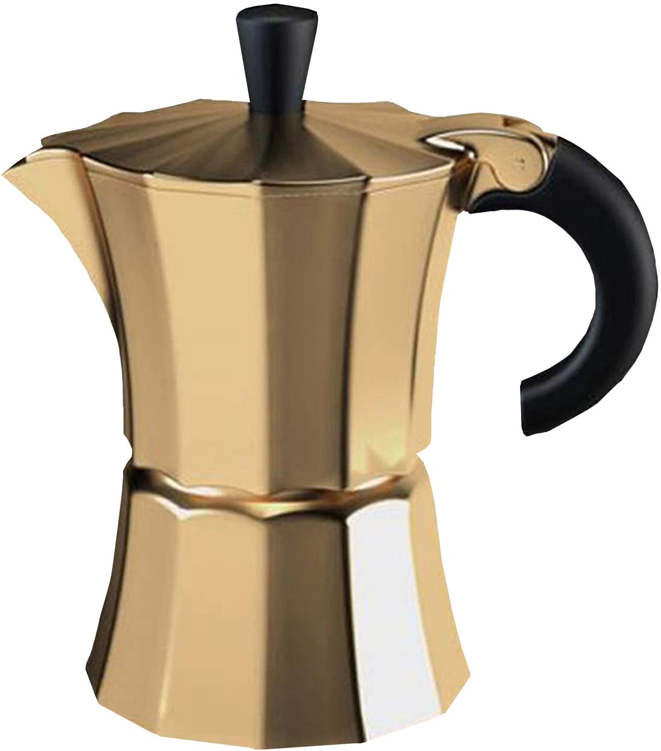 Gnali & Zani MOR003/GOLD Morosina Coffee Maker 6 Cups Gold Aluminium Plastic