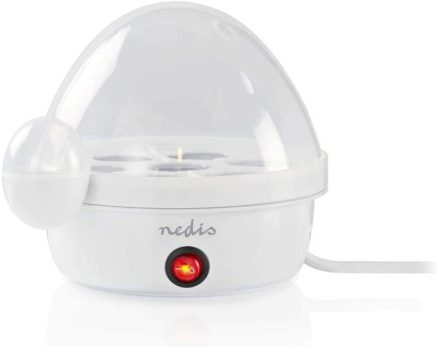 Nedis Egg cooker, egg cooker, 7 eggs, measuring cup, warning signal, automatic switch-off, white, 0.60 m