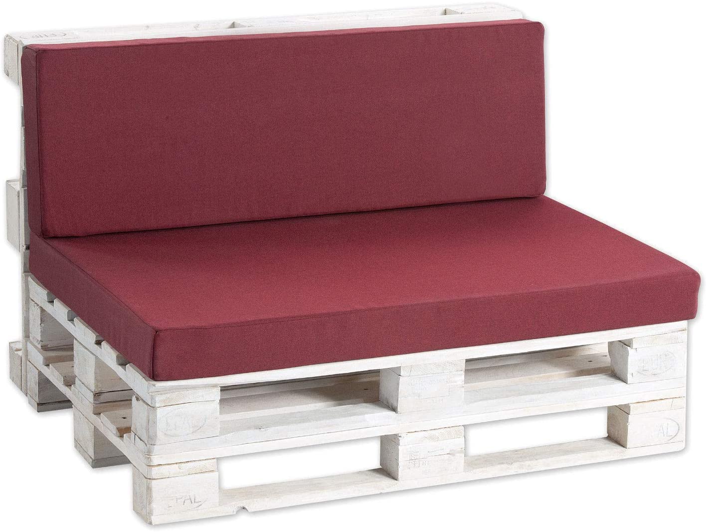 Pallet Cushion Set (Seat Cushion + Backrest) / 120 X 80 Cm And 120 X 40 Cm 