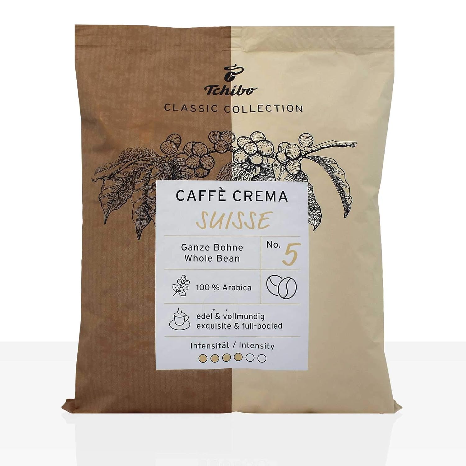 Tchibo Caffe Crema Suisse 10 x 500 g coffee beans, 100% Arabica