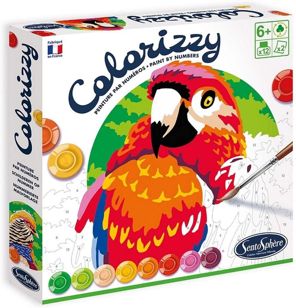 Sentosphere 3904501 Colorizzy, Paint-By-Numbers Drawing Kit For Children, A