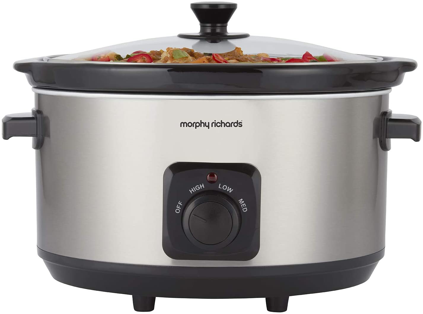 Morphy Richards 460017EER Slow Cooker 3.5 Litres Aluminium / Brushed Stainless Steel