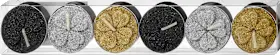 Dekorieren & Einrichten Tea lights lucky clover glittered, black-gold-silver, 1 pc