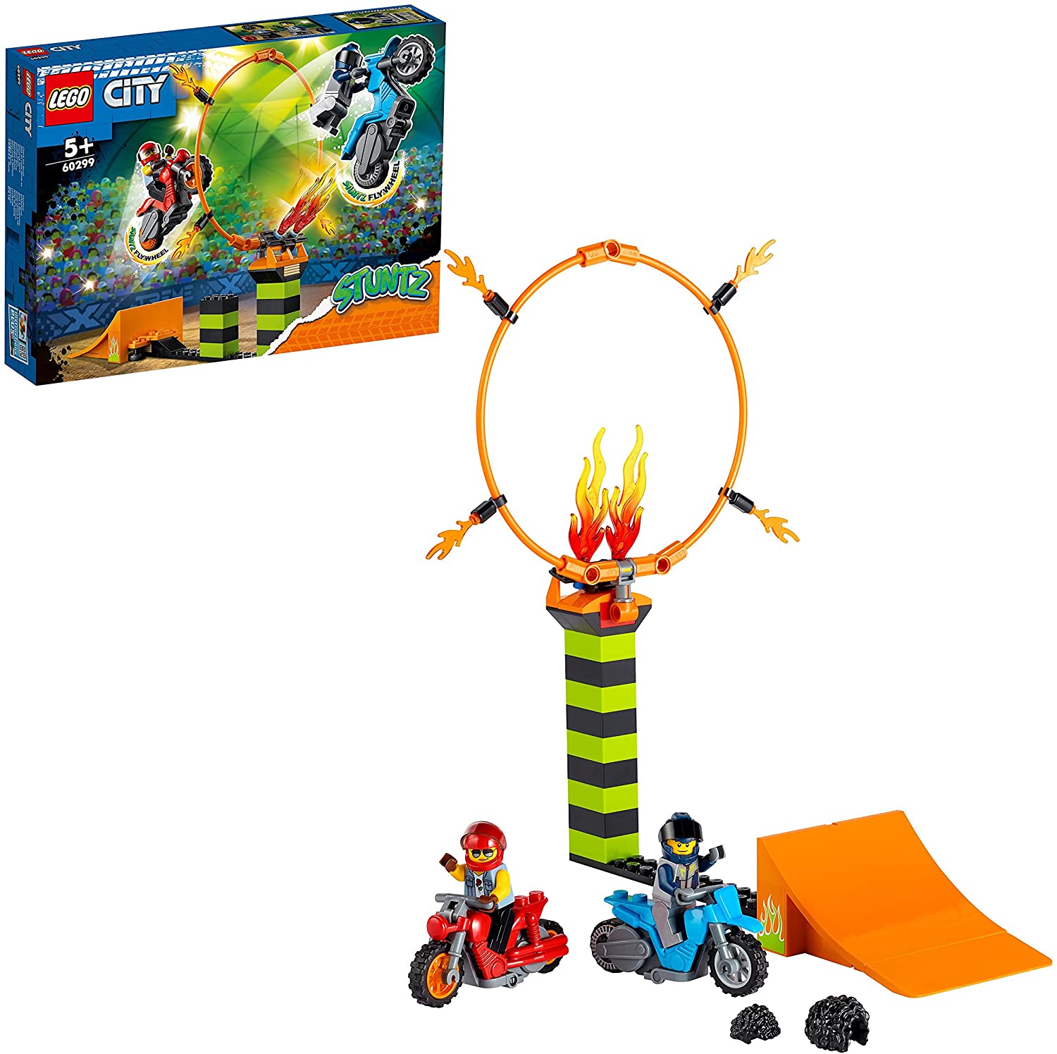 LEGO 60299 City Stuntz Stunt Competition Set of 2 Flywheel Operated Toy Mot