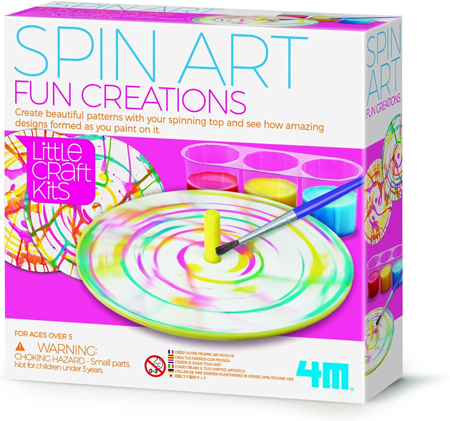 4M 404769 Little Craft Spin Art Fun Creation, Multi-Colored