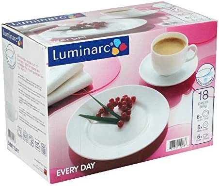 Dajar 05674 Coffee Set 18 Pieces with Every Day Luminarc