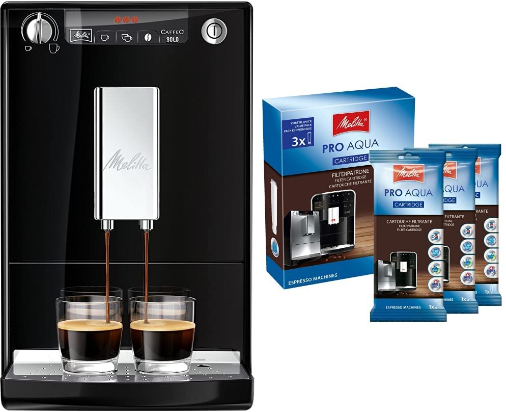 Melitta Caffeo Solo E950-101 Slim Fully Automatic Coffee Machine with Pre-B