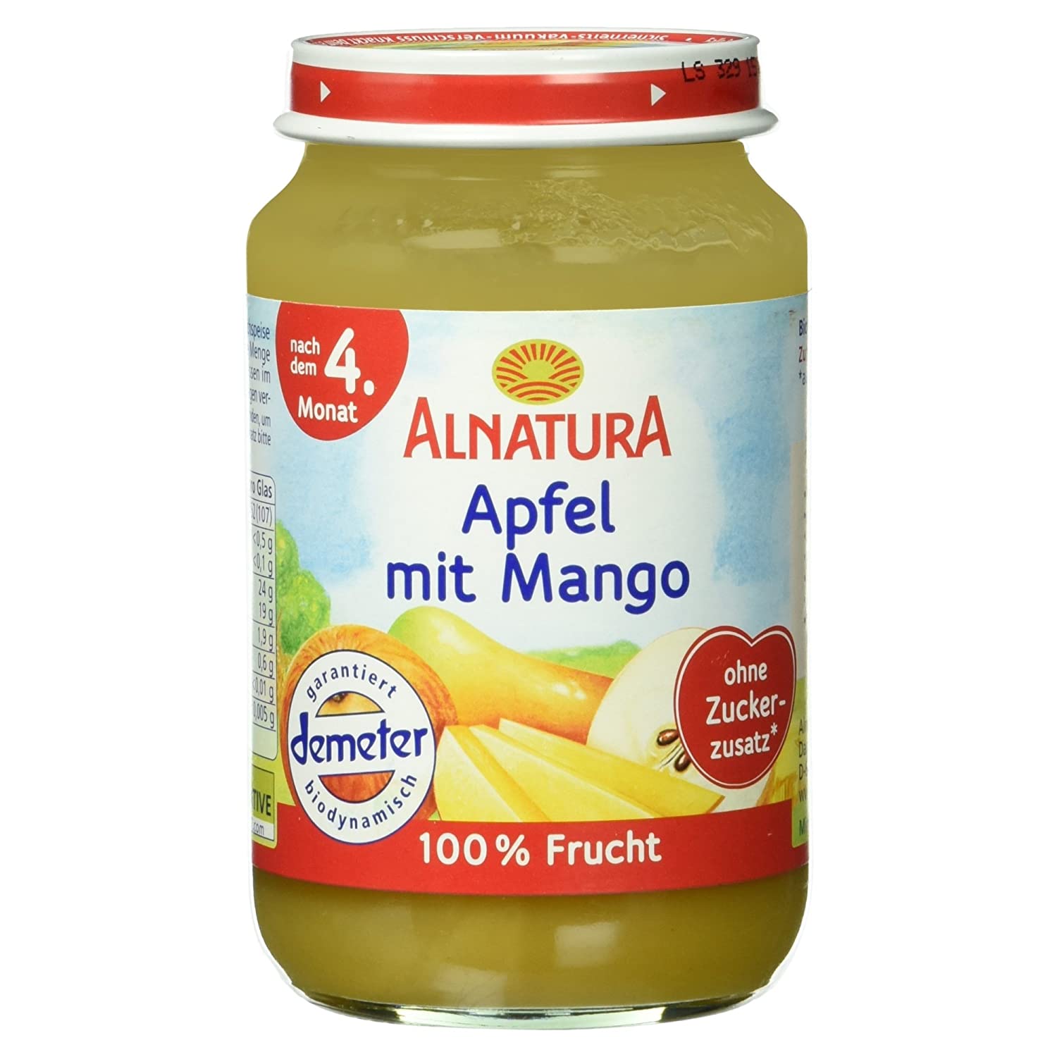 Alnatura Bio Apfel mit Mango, nach dem 4. Monat, 190 g