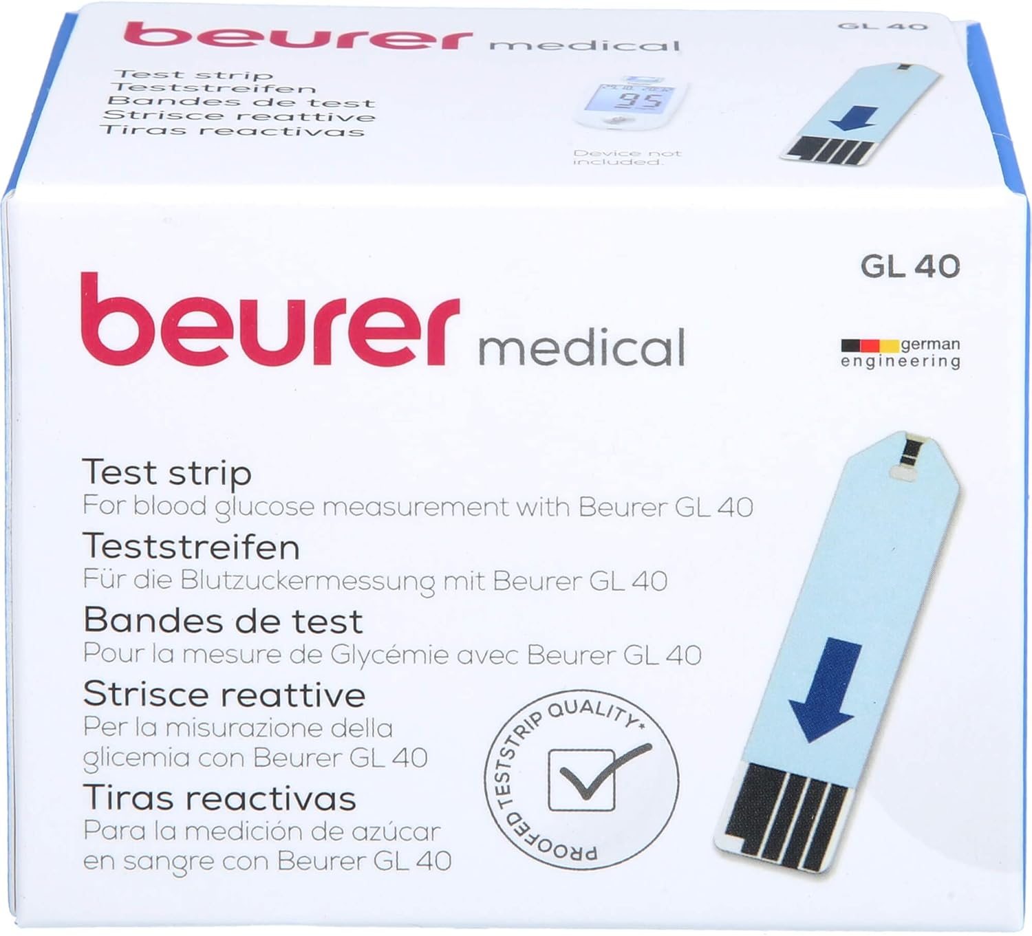 Beurer glucose test strips (for use with GL 40), 50 pieces