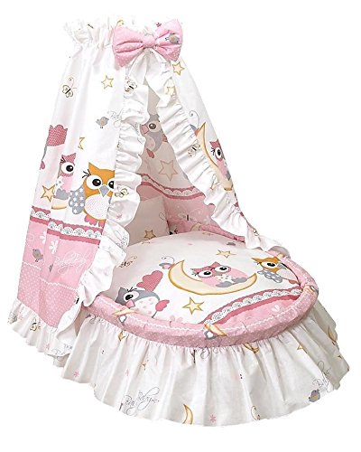 Amigos Equipment For Bassinet Owl Pink With Mattress
