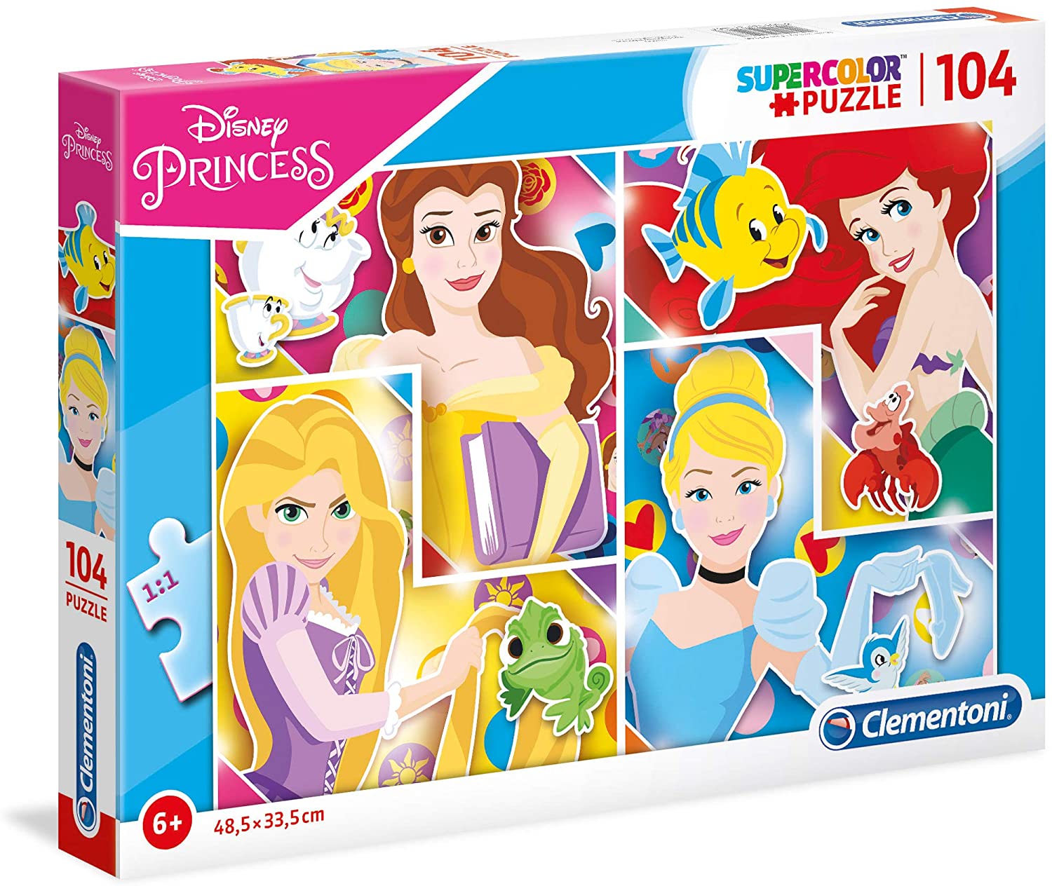 Clementoni 27146 Disney Princess Supercolor Jigsaw Puzzle 104 Pieces For Ag