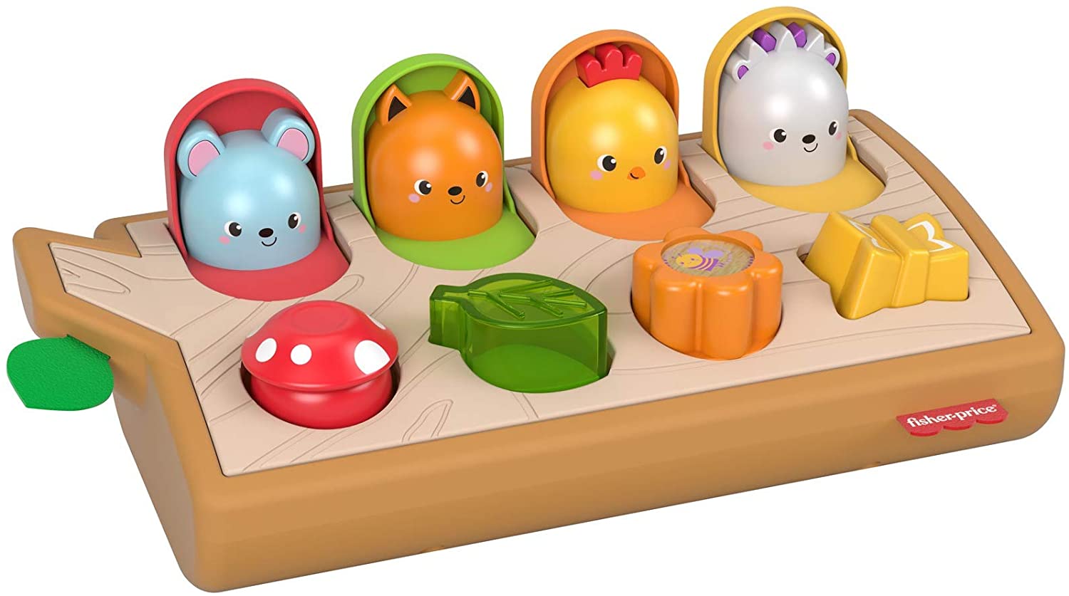 Fisher Price GJW24 - Peep-Look Toy, Promotes Fine Motor Skills, Made of Wood and Soft Materials, Activity Toy for Babies from 9 Months