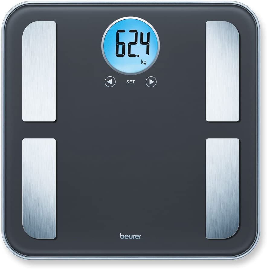 Beurer BF 195 Glass Diagnostic Bathroom Scales - Body Fat, Muscle and Calorie Device