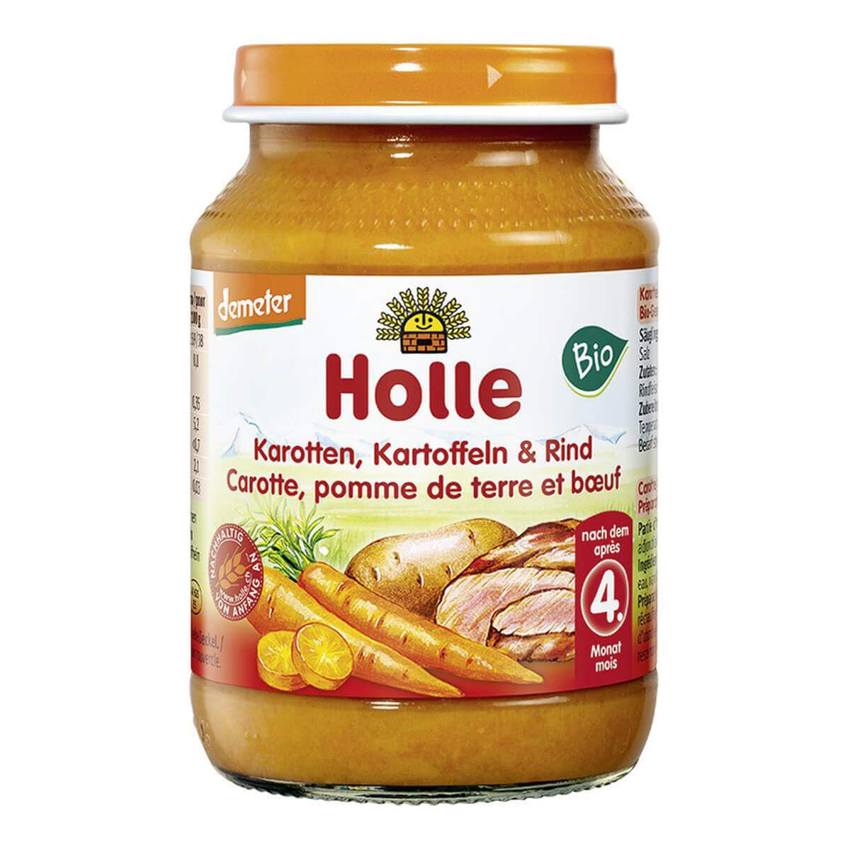 Holle Bio Karotten, Kartoffeln & Rind (1 x 190 gr)