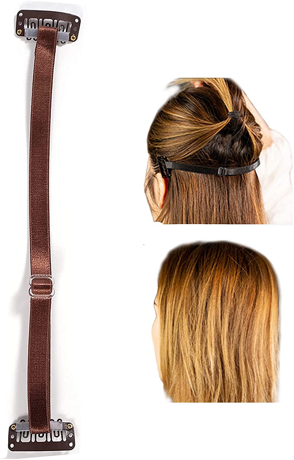 Chagoo Instant Face Lift Band Invisible Hairpin to Remove Eye Fishtail Wrinkles Face, Lift Patch Reusable Face Lift Tape, Invisible Hairpin Chin Lifting Strap (Brown), ‎brown