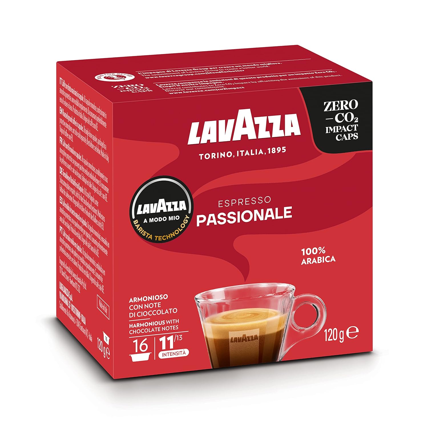 Lavazza, A Modo Mio Espresso Passionale, 16 Coffee Capsules