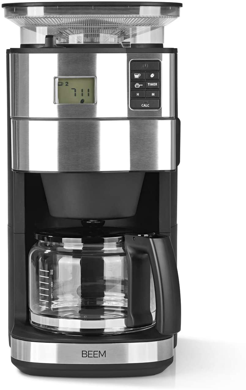Silver for 2-10 Cups Beem 02049 Fresh-Aroma-Perfect Thermolux Coffee Machine with Scale 92°C, 1000 Watt Includes Extensive Accessories Improved Version 2019 
