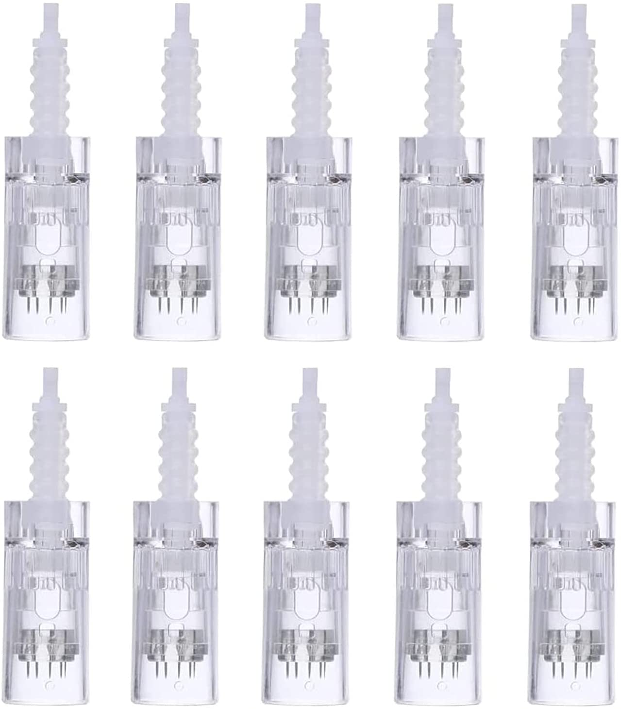 P-Beauty Cosmetic Accessories Nano Needle Cartridges Replacement Needle Cartridges for Car Derma Electric Pen Microneedling Bayonet Clasp for Dermapen Devices with Bayonet Port Pack of 10 (Nano)