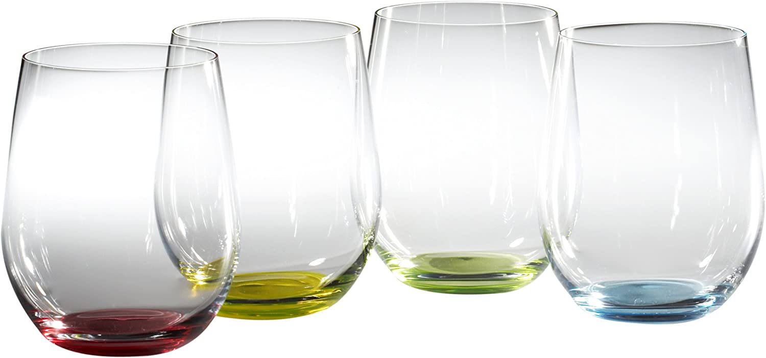 Riedel O Happy, Viognier/ Chardonnay, White Wine Glass, 320ml, 4 Coloured Pieces, 5414/44