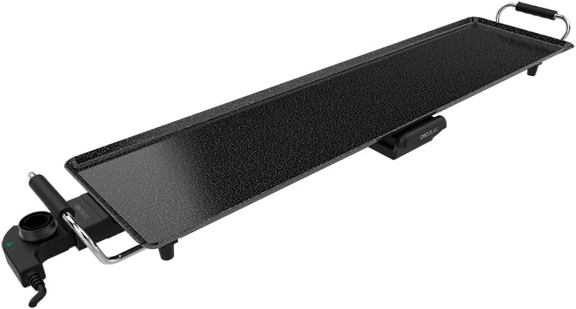 Cecotec Plancha de Asar Eléctrica Tasty & Grill 3000 RockWater XXL. 2400 W, Gran superficie 90 x 22 cm, Revestimiento Piedra RockStone, Antiadherent, Temperature Regulable