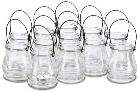 Relaxdays Glass Lantern With Handle