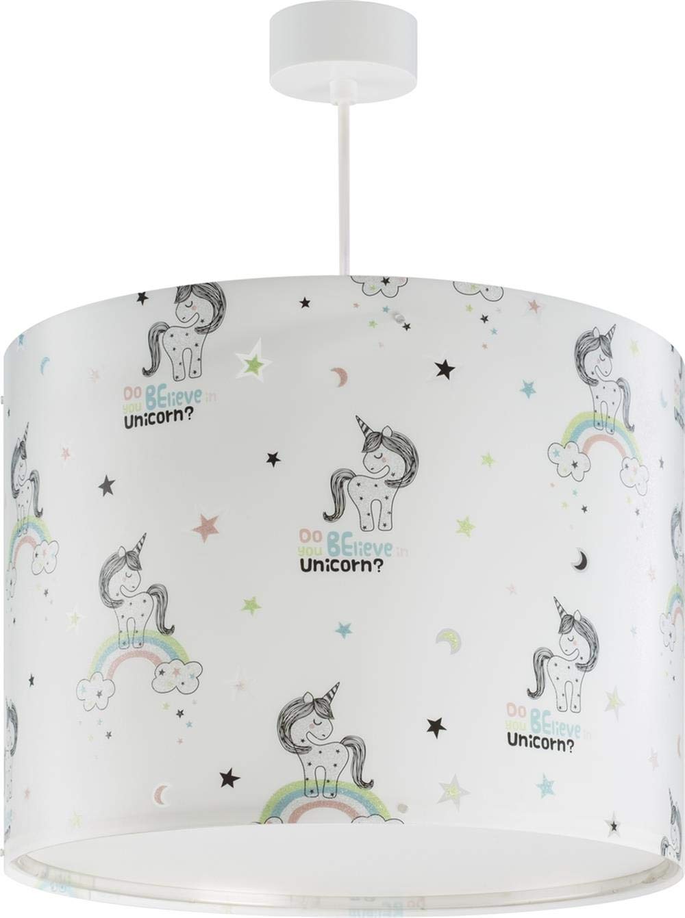 Dalber Unicorns Unicorn Pendant Lamp, Plastic, E27, 1 W, Multi Color, 33 X 