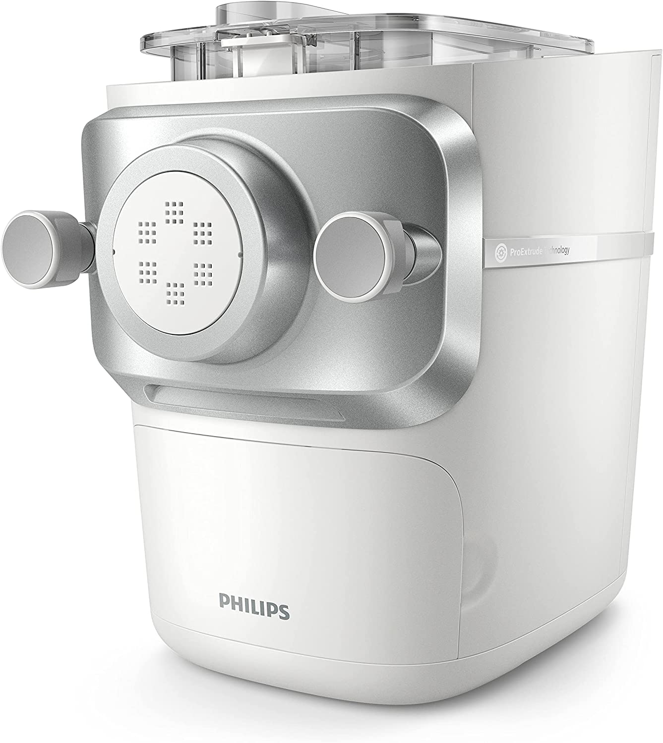 Philips Domestic Appliances Philips Pasta Maker - ProExtrude Technology, Fully Automatic, Weighing Function, 6 Mould Attachments, White (HR2660/00)