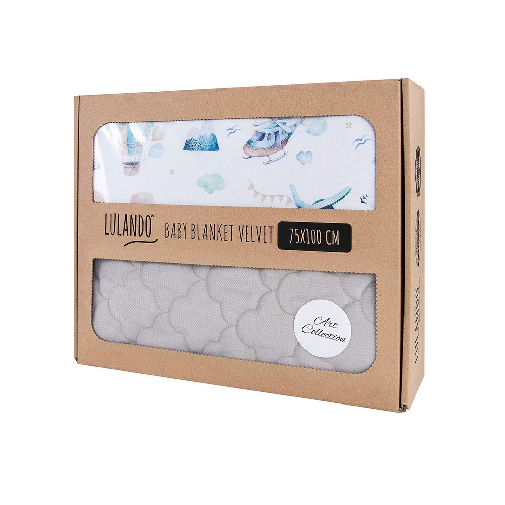 Lulando Velvet Baby / Crawling Blanket From The Art Collection Series Doubl