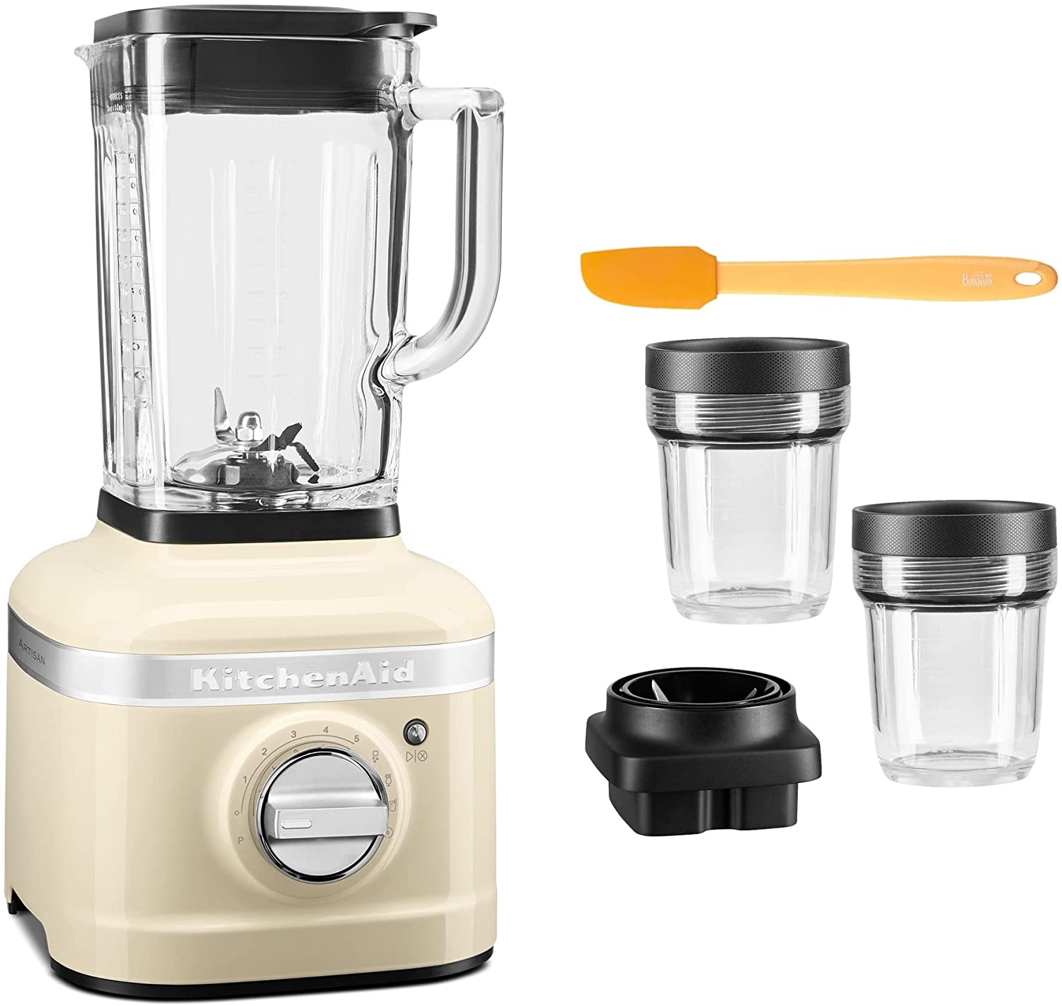 Kitchenaid Artisan K400 Stand Mixer Starter Set (5KSB4026EAC) - Includes Mixing Container Set 200 ml (5KSB2040BBB), Mini Dough Scraper