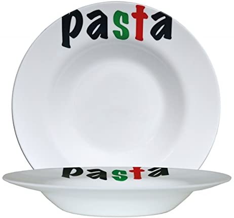 Arcoroc 2 Pasta Plates Opal Glass 28.5 cm Pasta Decoration