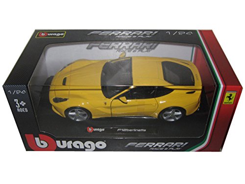 2012 Ferrari F12 Berlinetta [Bburago 26007], Yellow, 1:24 Die Cast