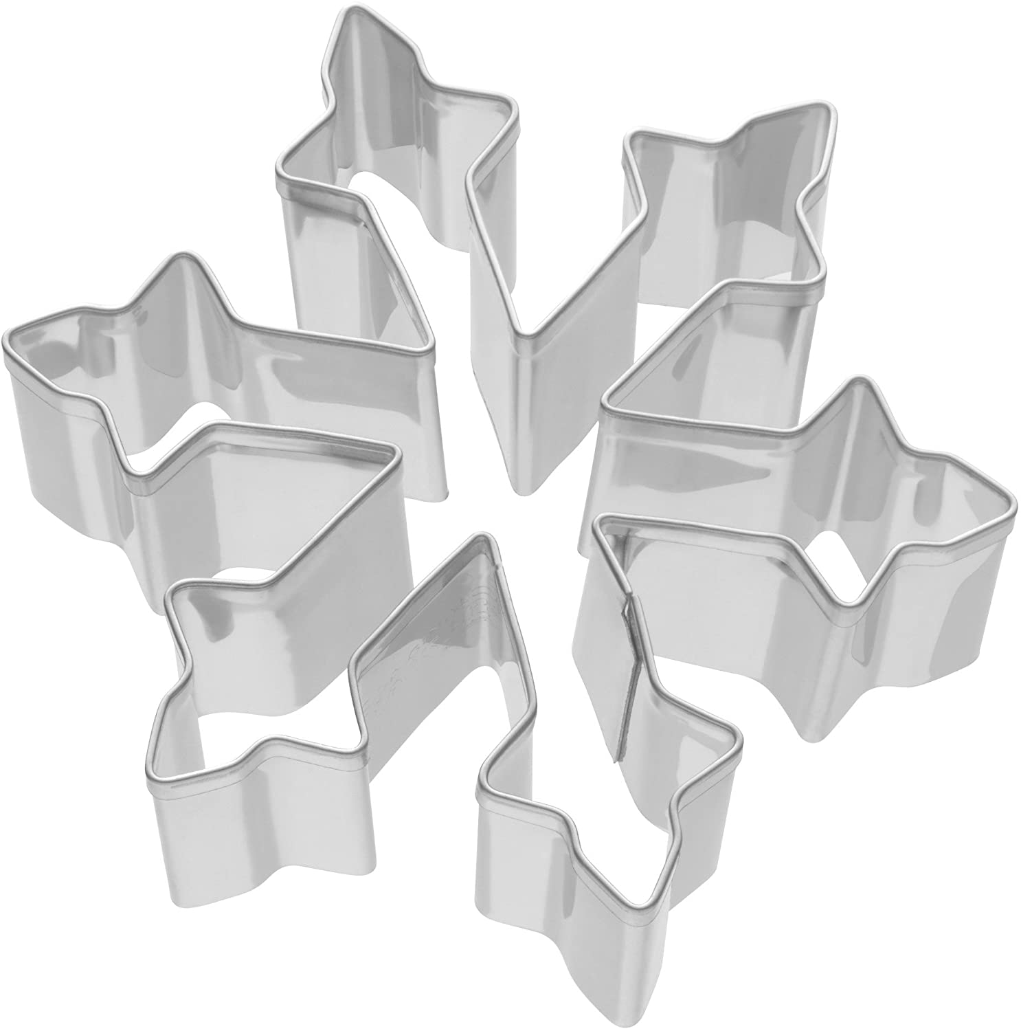 Kaiser Cookie Cutter Ice Crystal Christmas Stainless Steel Cookie Cutter for Biscuits, 6 x 5 x 2.5 cm