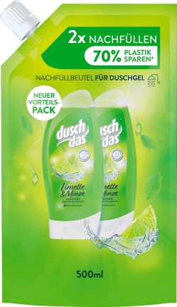 Duschdas Duschgel Limette & Minze Nachfüllpack, 500 ml